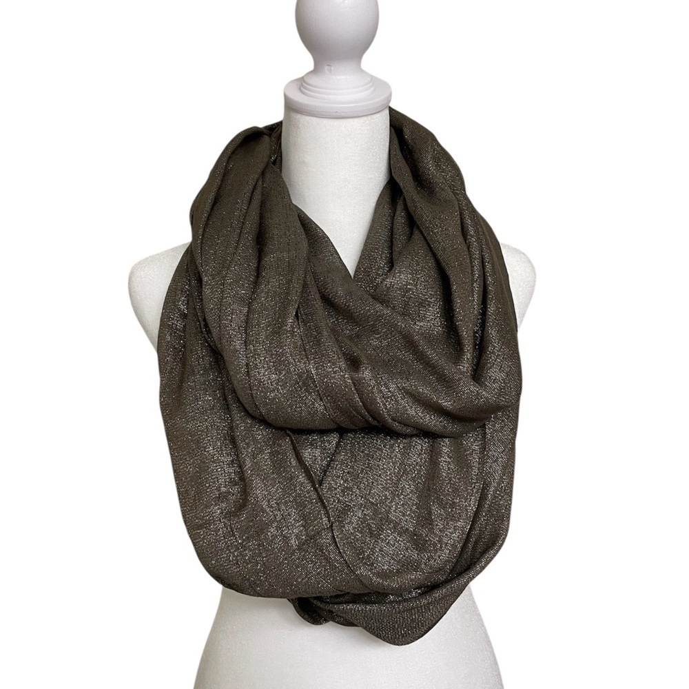 Express Shimmering Bronze Infinity Scarf.